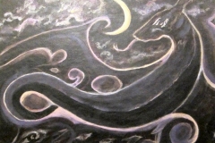 unidentified moon dragon. acrylic. 2000.