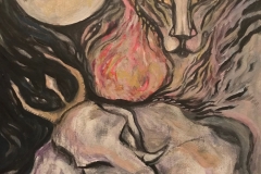 the king and i and the moon. acrylic. 2019.