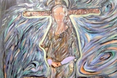 portrait of kat. acrylic. 1997.