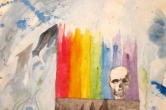 unnatural history lessons. watercolor. 1994.