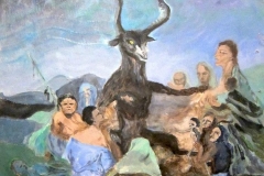 study of francisco goya's witches' sabbath. acrylic. 1997.
