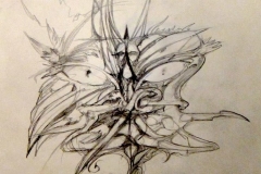 prayers ruptured. pencil. 1998.