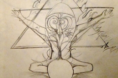 prayers hatched. pencil. 1998.