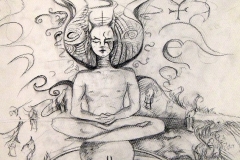 prayers transferred. pencil. 1998.